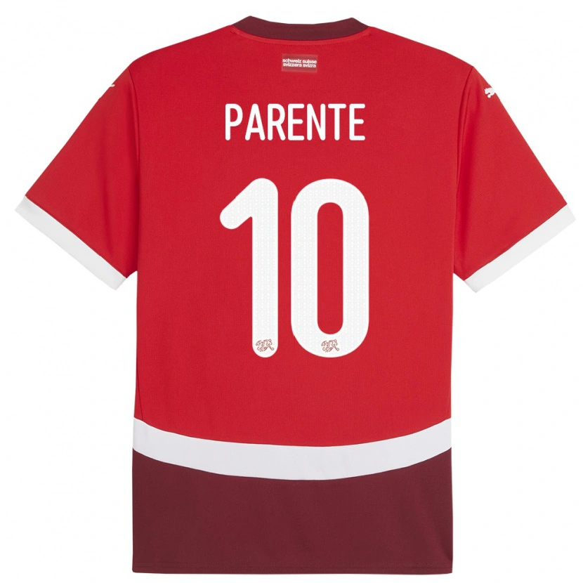 Danxen Hombre Camiseta Suiza Jason Parente #10 Rojo 1ª Equipación 24-26 La Camisa México