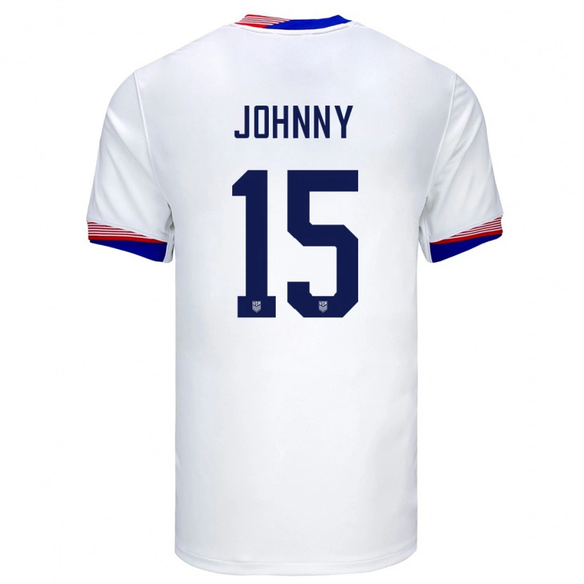 Danxen Hombre Camiseta Estados Unidos Johnny Cardoso #15 Blanco 1ª Equipación 24-26 La Camisa México