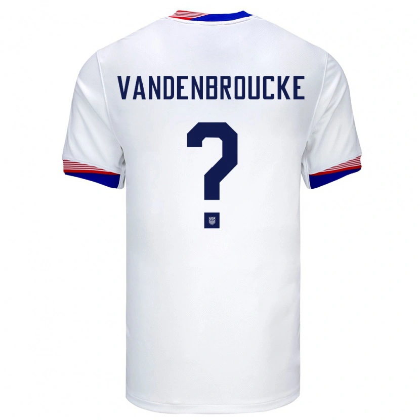 Danxen Hombre Camiseta Estados Unidos Victor Vandenbroucke #0 Blanco 1ª Equipación 24-26 La Camisa México