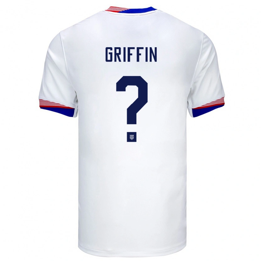 Danxen Hombre Camiseta Estados Unidos Jordan Griffin #0 Blanco 1ª Equipación 24-26 La Camisa México