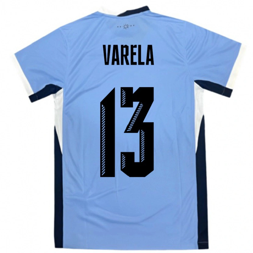 Danxen Hombre Camiseta Uruguay Guillermo Varela #13 Blanco Negro 1ª Equipación 24-26 La Camisa México