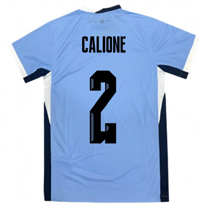 Danxen Hombre Camiseta Uruguay Paolo Calione #2 Blanco Negro 1ª Equipación 24-26 La Camisa México