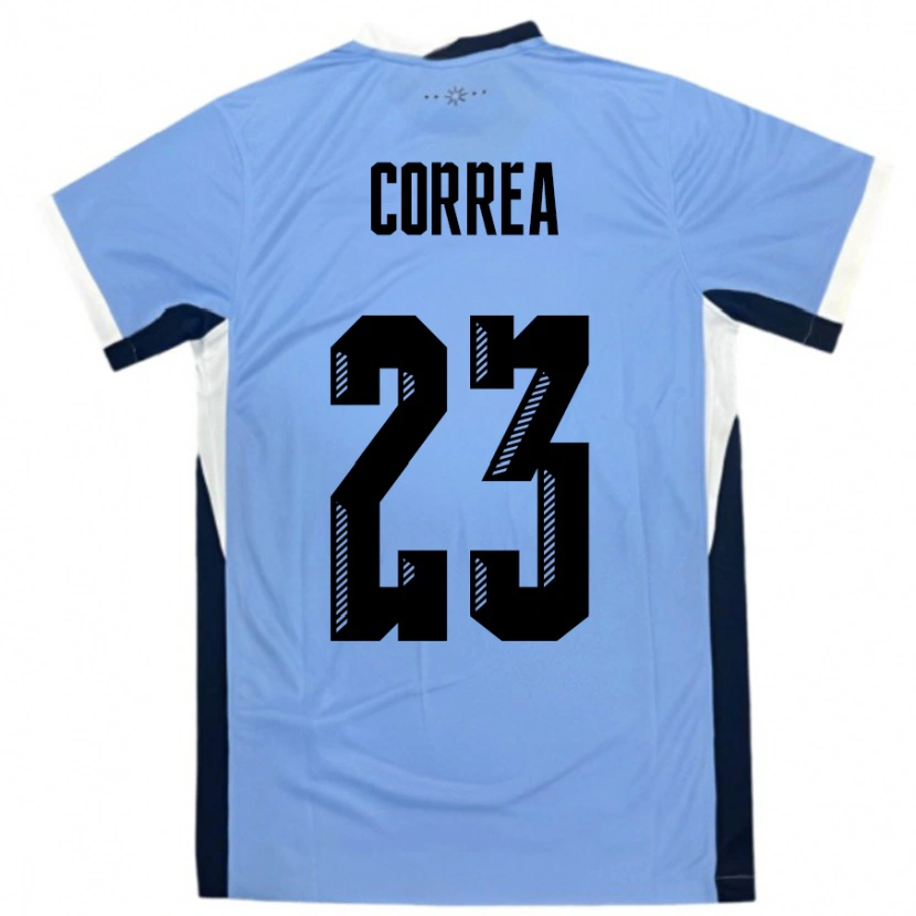 Danxen Hombre Camiseta Uruguay Fabrizio Correa #23 Blanco Negro 1ª Equipación 24-26 La Camisa México