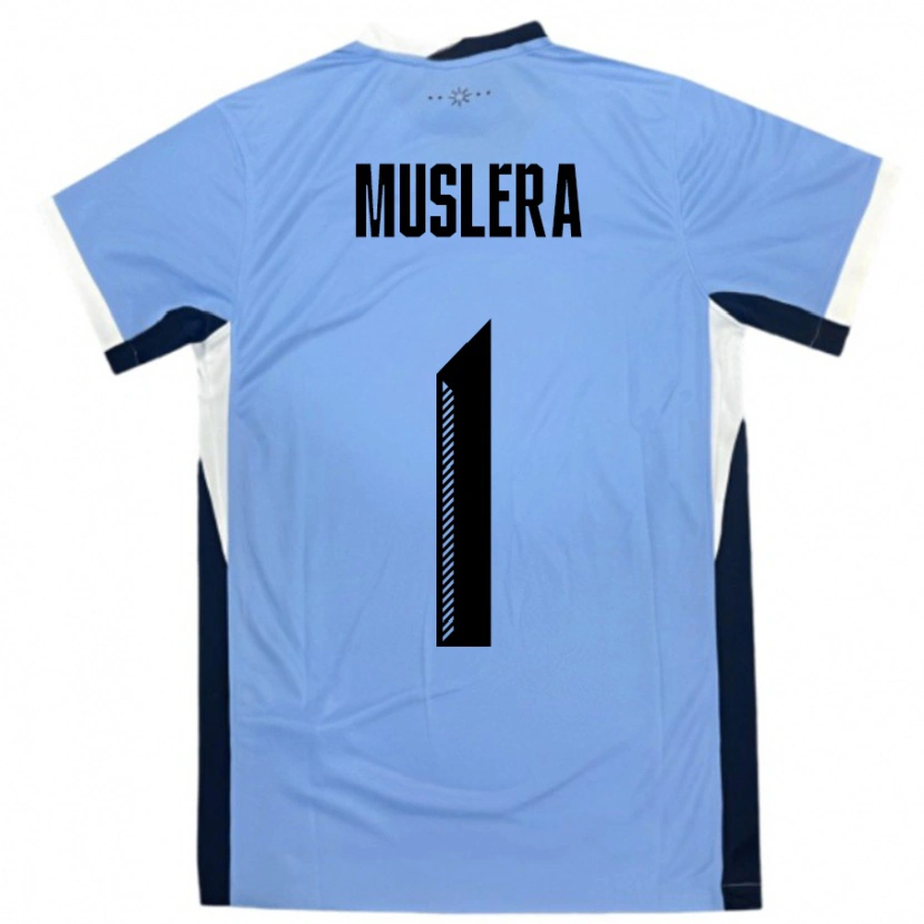 Danxen Hombre Camiseta Uruguay Fernando Muslera #1 Blanco Negro 1ª Equipación 24-26 La Camisa México
