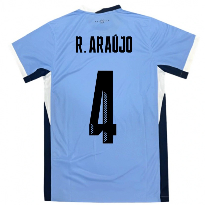 Danxen Hombre Camiseta Uruguay Ronald Araujo #4 Blanco Negro 1ª Equipación 24-26 La Camisa México