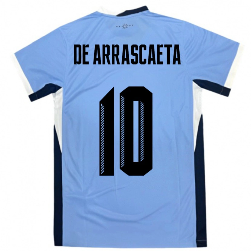 Danxen Hombre Camiseta Uruguay Giorgian De Arrascaeta #10 Blanco Negro 1ª Equipación 24-26 La Camisa México