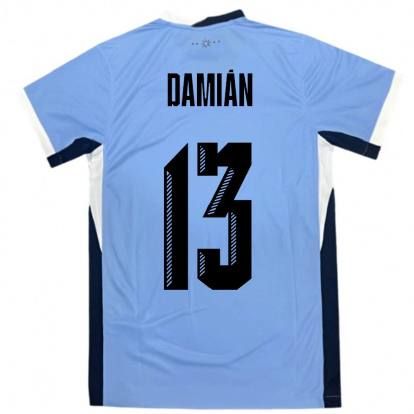 Danxen Hombre Camiseta Uruguay Damian Suarez #13 Blanco Negro 1ª Equipación 24-26 La Camisa México