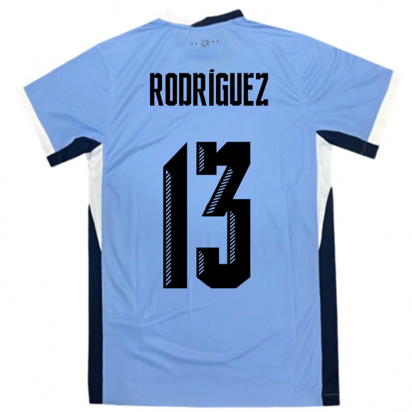 Danxen Hombre Camiseta Uruguay Agustin Rodriguez #13 Blanco Negro 1ª Equipación 24-26 La Camisa México