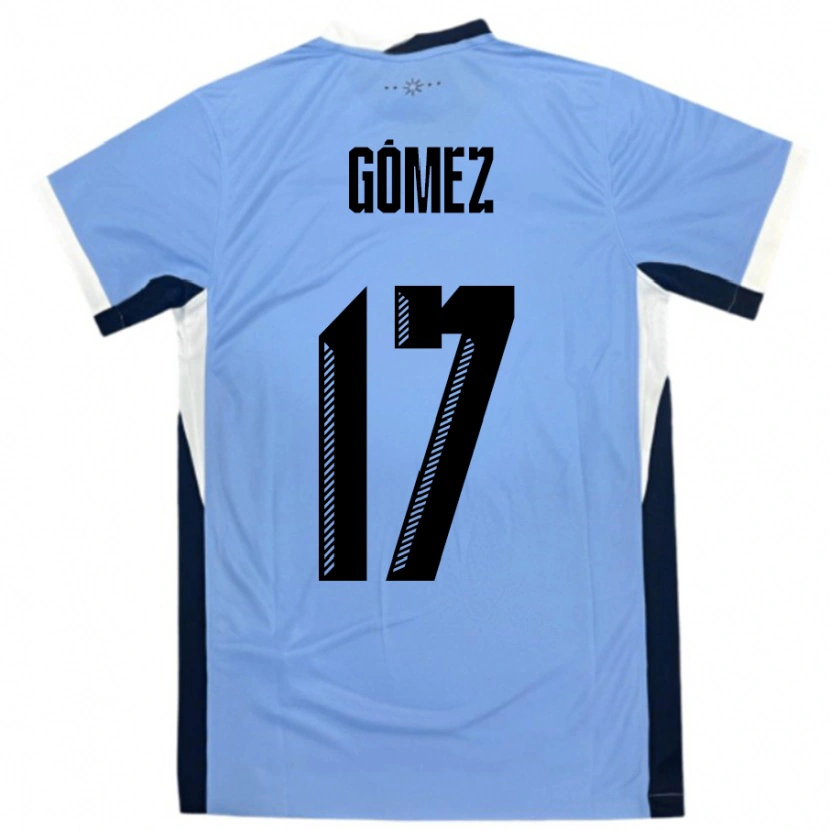 Danxen Hombre Camiseta Uruguay Cecilia Gomez #17 Blanco Negro 1ª Equipación 24-26 La Camisa México