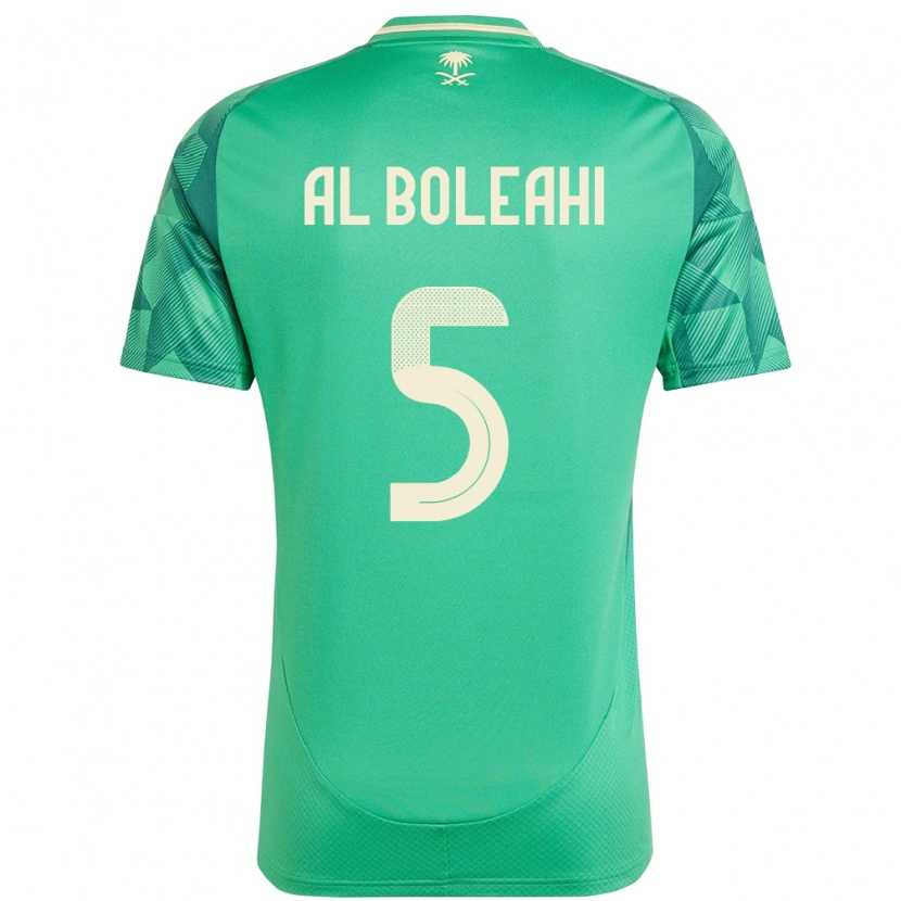 Danxen Hombre Camiseta Arabia Saudita Ali Al-Bulayhi #5 Verde 1ª Equipación 24-26 La Camisa México
