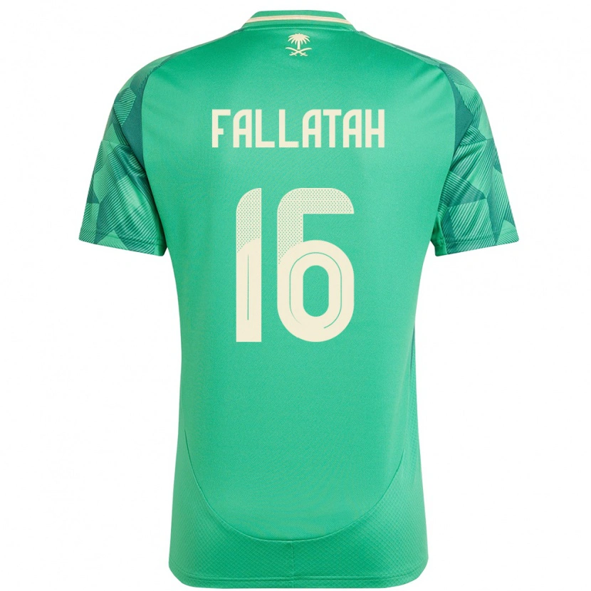 Danxen Hombre Camiseta Arabia Saudita Ayman Fallatah #16 Verde 1ª Equipación 24-26 La Camisa México