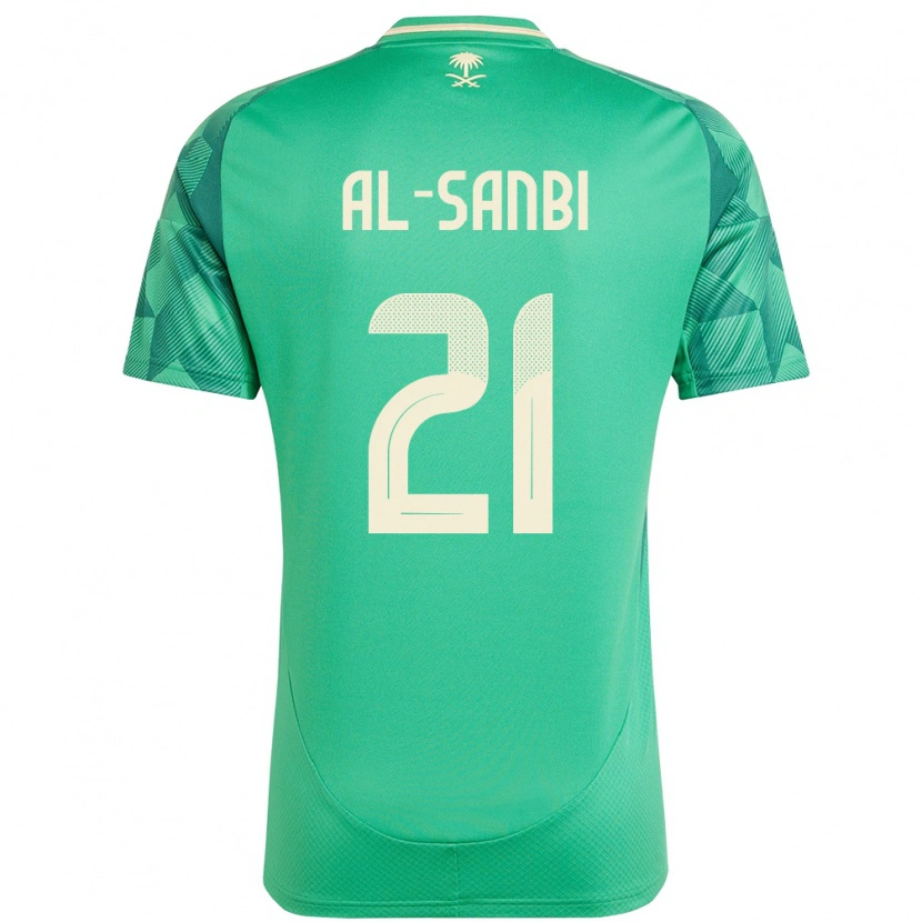 Danxen Hombre Camiseta Arabia Saudita Abdulrahman Al-Sanbi #21 Verde 1ª Equipación 24-26 La Camisa México