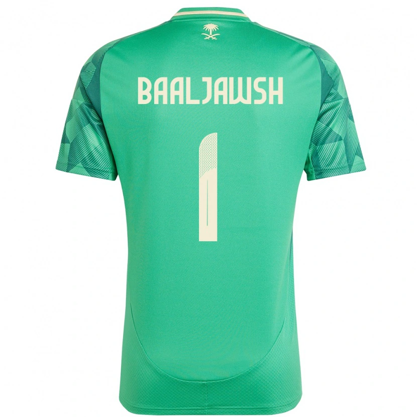 Danxen Hombre Camiseta Arabia Saudita Turki Baaljawsh #1 Verde 1ª Equipación 24-26 La Camisa México