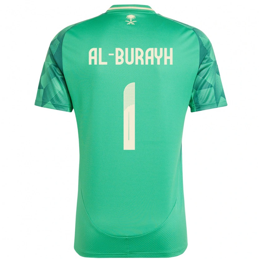 Danxen Hombre Camiseta Arabia Saudita Mahmoud Al-Burayh #1 Verde 1ª Equipación 24-26 La Camisa México