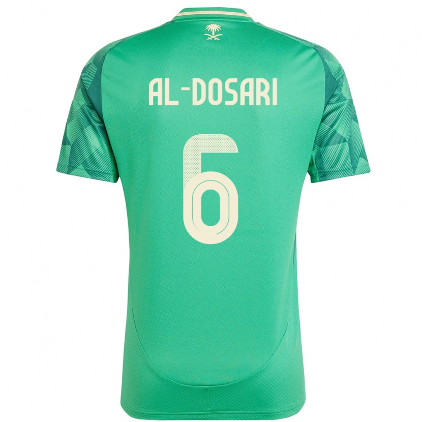 Danxen Hombre Camiseta Arabia Saudita Saeed Al-Dosari #6 Verde 1ª Equipación 24-26 La Camisa México