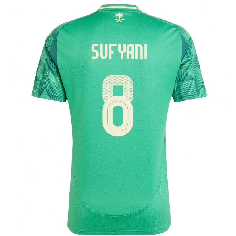 Danxen Hombre Camiseta Arabia Saudita Abdulrahman Sufyani #8 Verde 1ª Equipación 24-26 La Camisa México