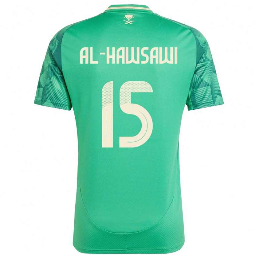 Danxen Hombre Camiseta Arabia Saudita Suhayb Al-Hawsawi #15 Verde 1ª Equipación 24-26 La Camisa México