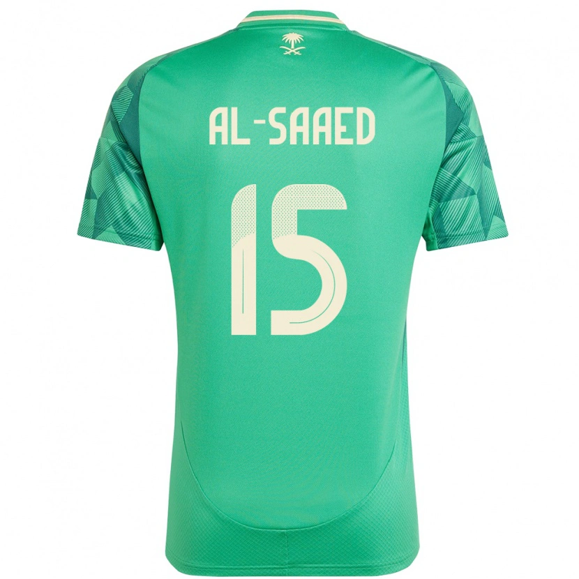 Danxen Hombre Camiseta Arabia Saudita Turki Abdullah Al-Saaed #15 Verde 1ª Equipación 24-26 La Camisa México
