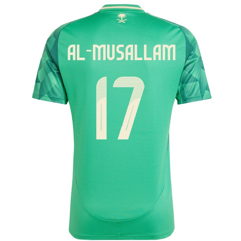 Danxen Hombre Camiseta Arabia Saudita Hassan Al-Musallam #17 Verde 1ª Equipación 24-26 La Camisa México