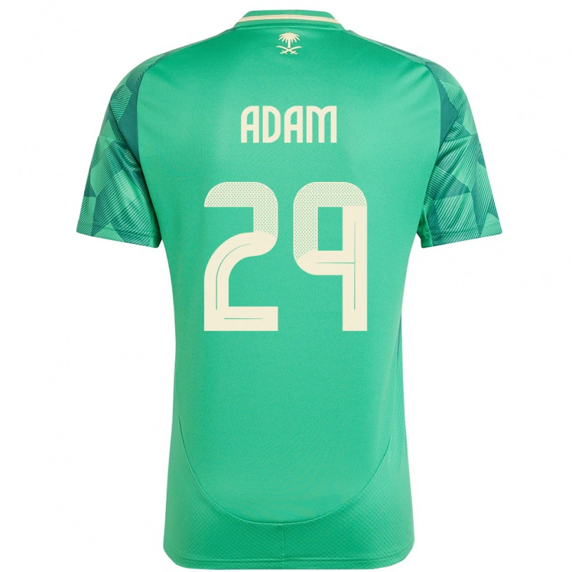 Danxen Hombre Camiseta Arabia Saudita Hamed Adam #29 Verde 1ª Equipación 24-26 La Camisa México
