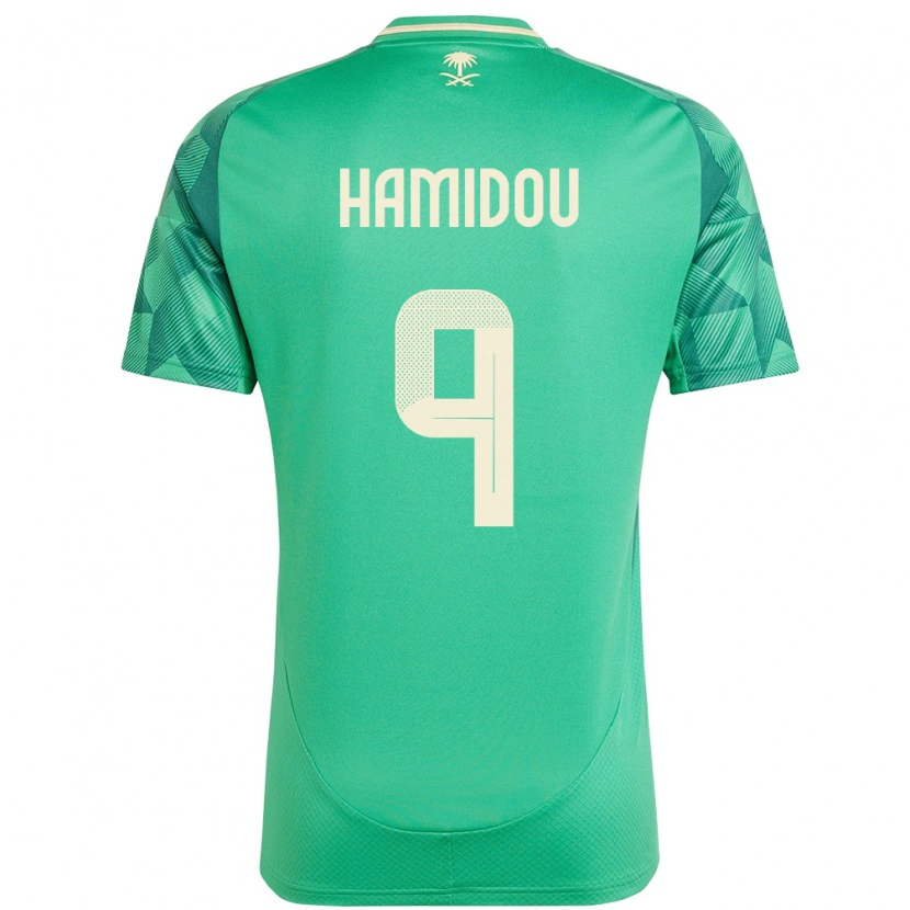 Danxen Hombre Camiseta Arabia Saudita Rayane Hamidou #9 Verde 1ª Equipación 24-26 La Camisa México