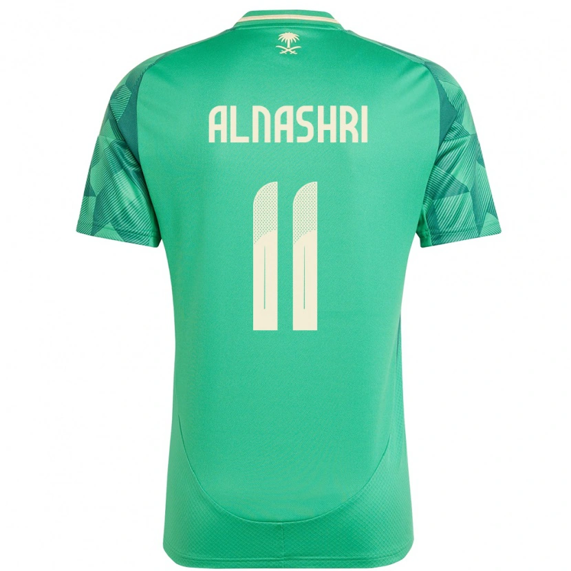 Danxen Hombre Camiseta Arabia Saudita Awad Alnashri #11 Verde 1ª Equipación 24-26 La Camisa México