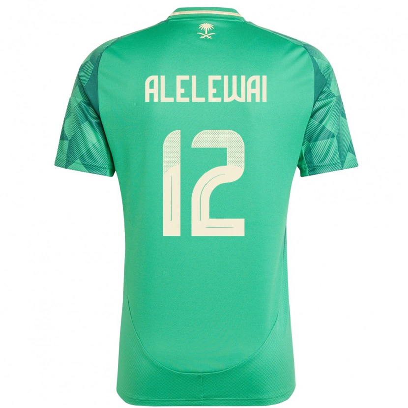 Danxen Hombre Camiseta Arabia Saudita Abdulaziz Alelewai #12 Verde 1ª Equipación 24-26 La Camisa México