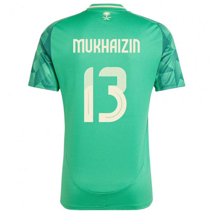 Danxen Hombre Camiseta Arabia Saudita Raghad Mukhaizin #13 Verde 1ª Equipación 24-26 La Camisa México