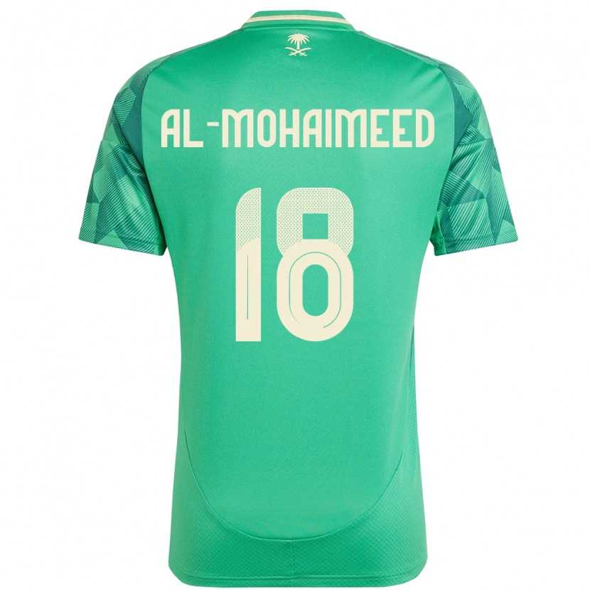 Danxen Hombre Camiseta Arabia Saudita Samer Al Mohaimeed #18 Verde 1ª Equipación 24-26 La Camisa México