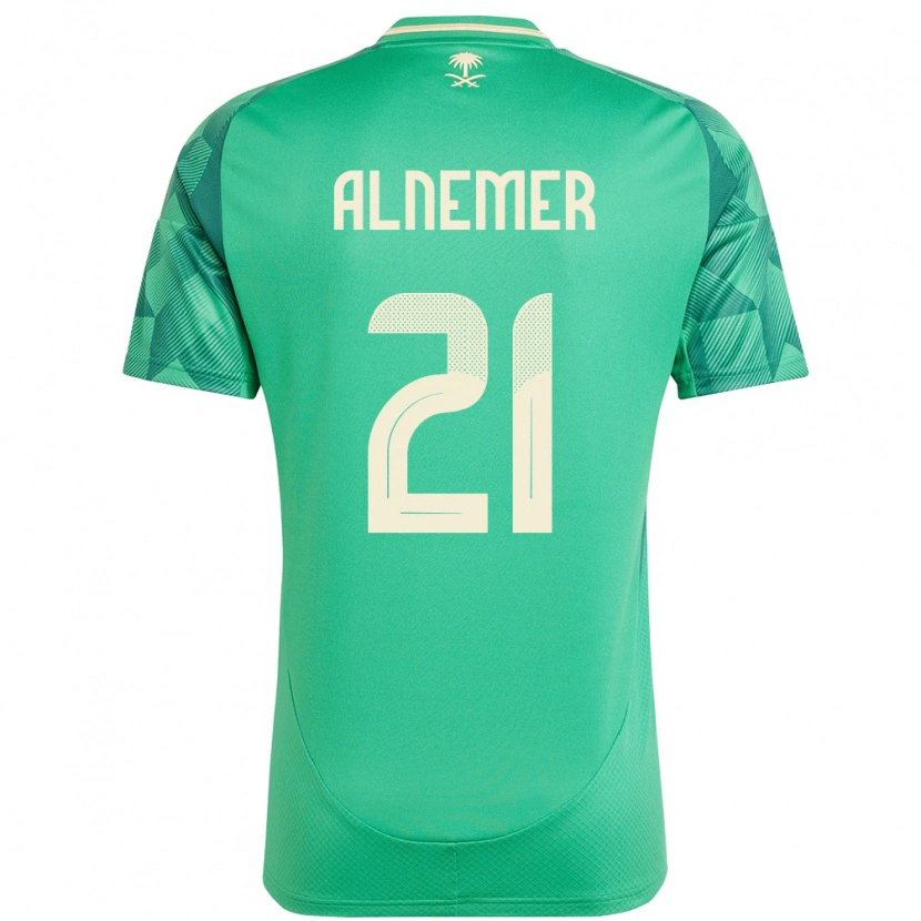 Danxen Hombre Camiseta Arabia Saudita Meshari Alnemer #21 Verde 1ª Equipación 24-26 La Camisa México