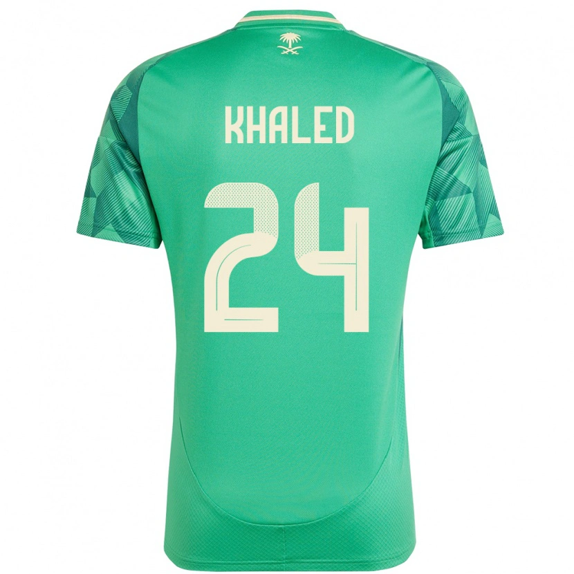 Danxen Hombre Camiseta Arabia Saudita Atheer Khaled #24 Verde 1ª Equipación 24-26 La Camisa México