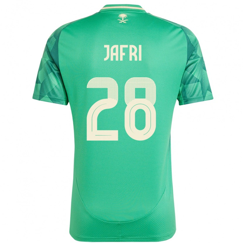 Danxen Hombre Camiseta Arabia Saudita Farah Jafri #28 Verde 1ª Equipación 24-26 La Camisa México