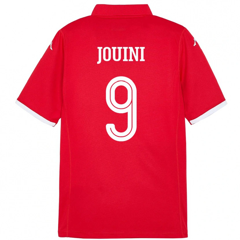 Danxen Hombre Camiseta Túnez Haythem Jouini #9 Rojo 1ª Equipación 24-26 La Camisa México