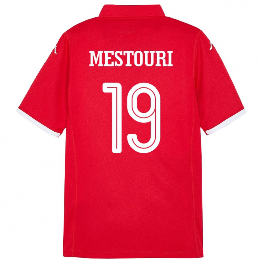 Danxen Hombre Camiseta Túnez Hazem Mestouri #19 Rojo 1ª Equipación 24-26 La Camisa México