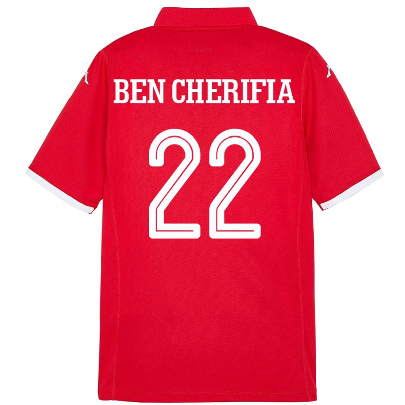 Danxen Hombre Camiseta Túnez Moez Ben Cherifia #22 Rojo 1ª Equipación 24-26 La Camisa México