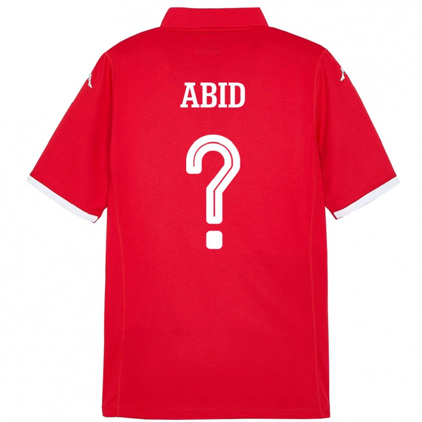 Danxen Hombre Camiseta Túnez Oussama Abid #0 Rojo 1ª Equipación 24-26 La Camisa México