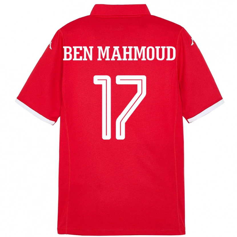Danxen Hombre Camiseta Túnez Yessine Ben Mahmoud #17 Rojo 1ª Equipación 24-26 La Camisa México