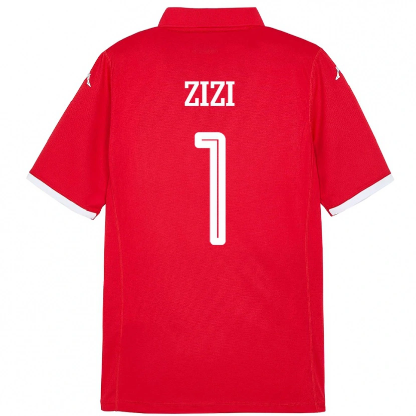 Danxen Hombre Camiseta Túnez Nesrine Zizi #1 Rojo 1ª Equipación 24-26 La Camisa México