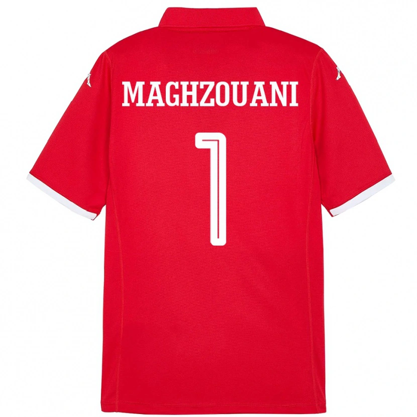 Danxen Hombre Camiseta Túnez Wassim Maghzouani #1 Rojo 1ª Equipación 24-26 La Camisa México