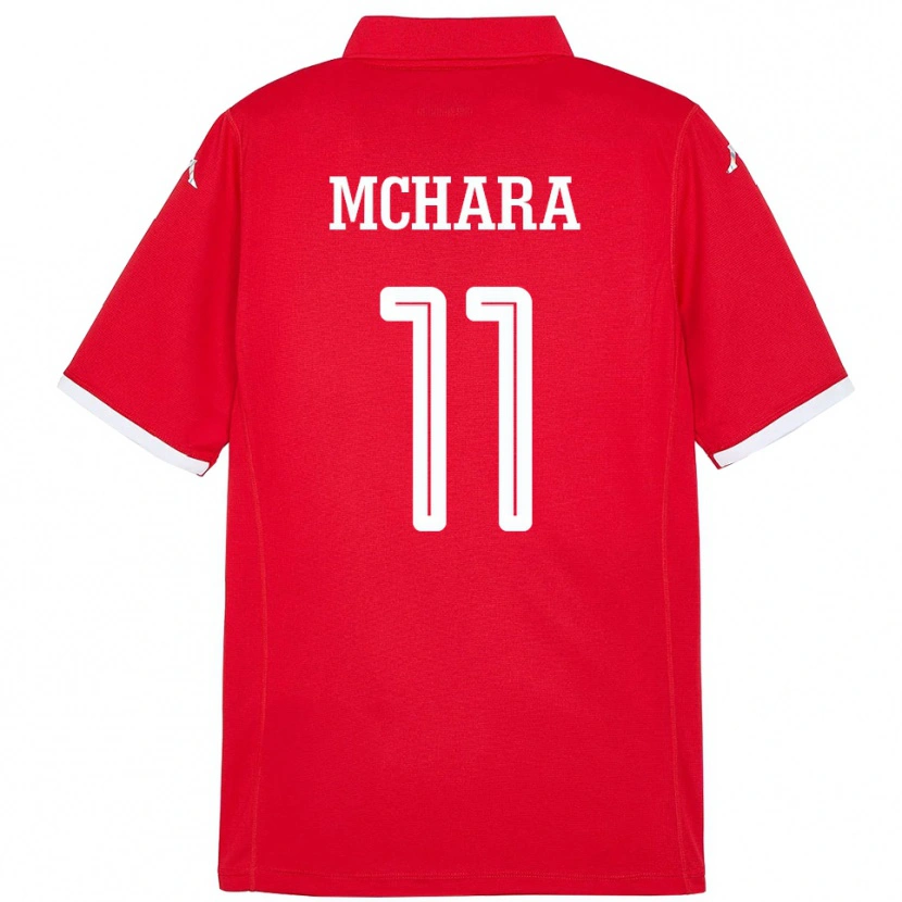 Danxen Hombre Camiseta Túnez Imen Mchara #11 Rojo 1ª Equipación 24-26 La Camisa México