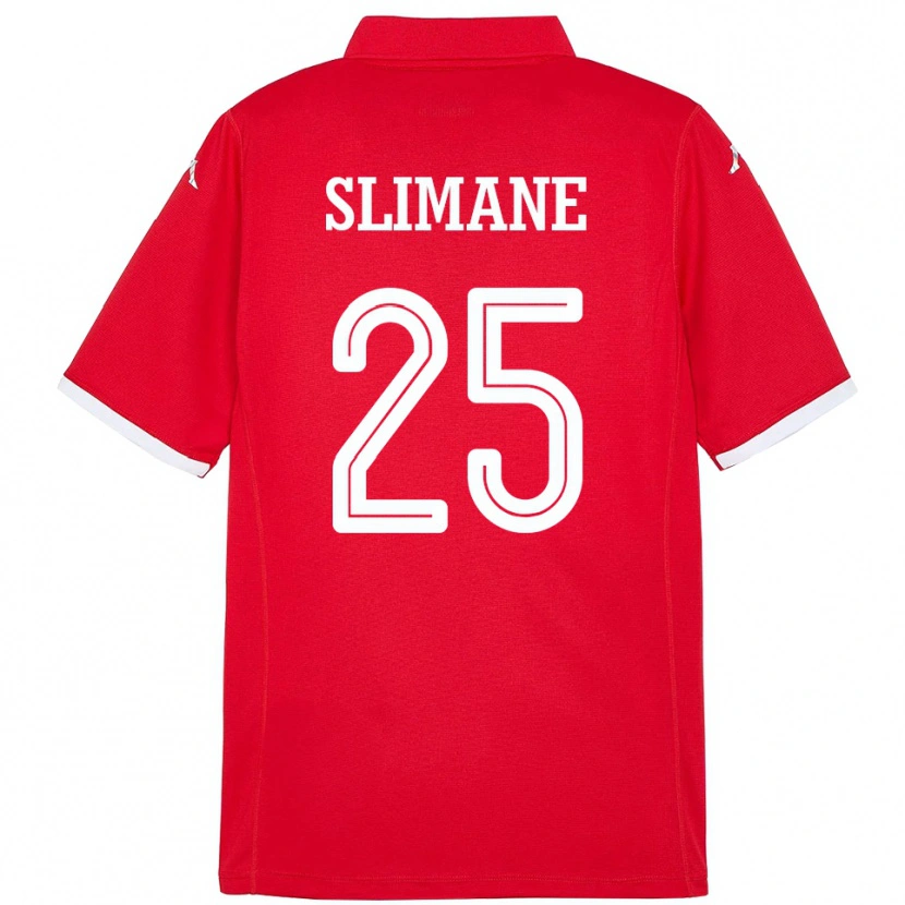 Danxen Hombre Camiseta Túnez Anis Ben Slimane #25 Rojo 1ª Equipación 24-26 La Camisa México