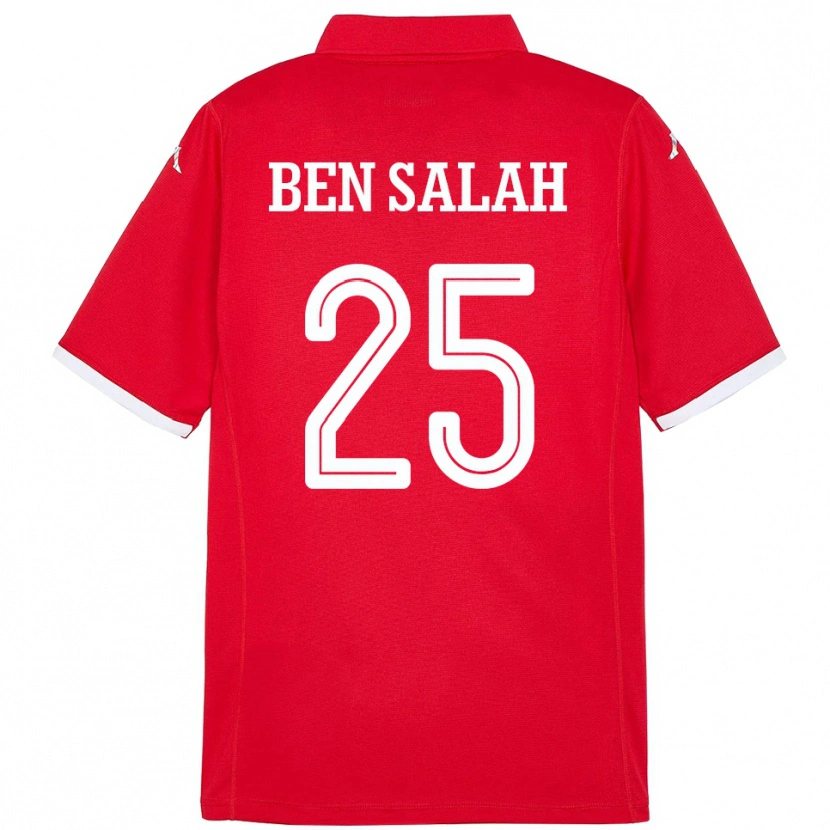 Danxen Hombre Camiseta Túnez Heni Ben Salah #25 Rojo 1ª Equipación 24-26 La Camisa México