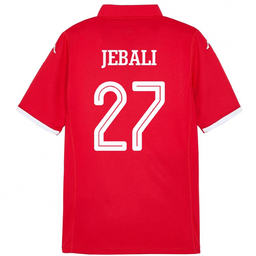 Danxen Hombre Camiseta Túnez Issam Jebali #27 Rojo 1ª Equipación 24-26 La Camisa México