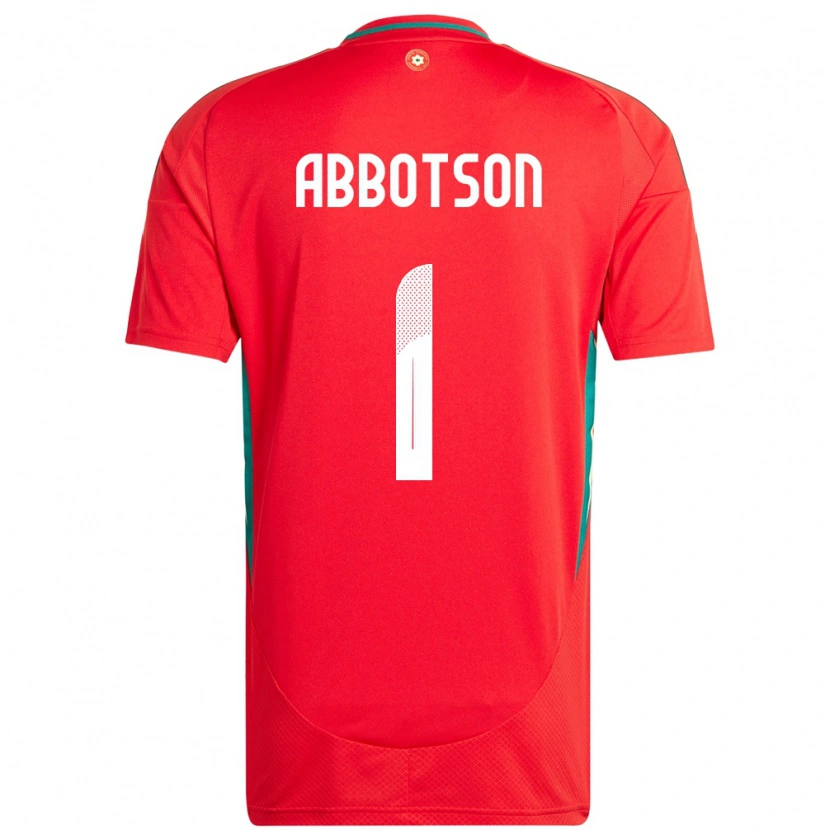 Danxen Hombre Camiseta Gales Oscar Abbotson #1 Rojo 1ª Equipación 24-26 La Camisa México