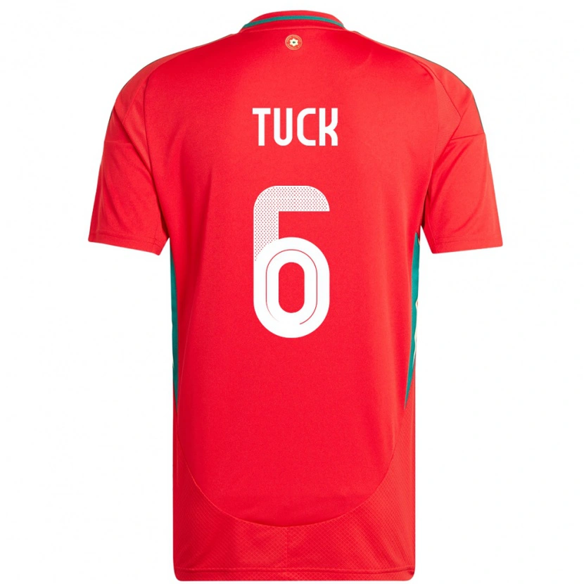 Danxen Hombre Camiseta Gales Alfie Tuck #6 Rojo 1ª Equipación 24-26 La Camisa México