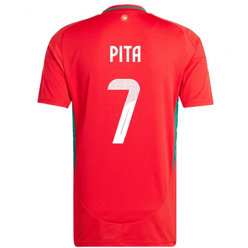 Danxen Hombre Camiseta Gales Shea Pita #7 Rojo 1ª Equipación 24-26 La Camisa México