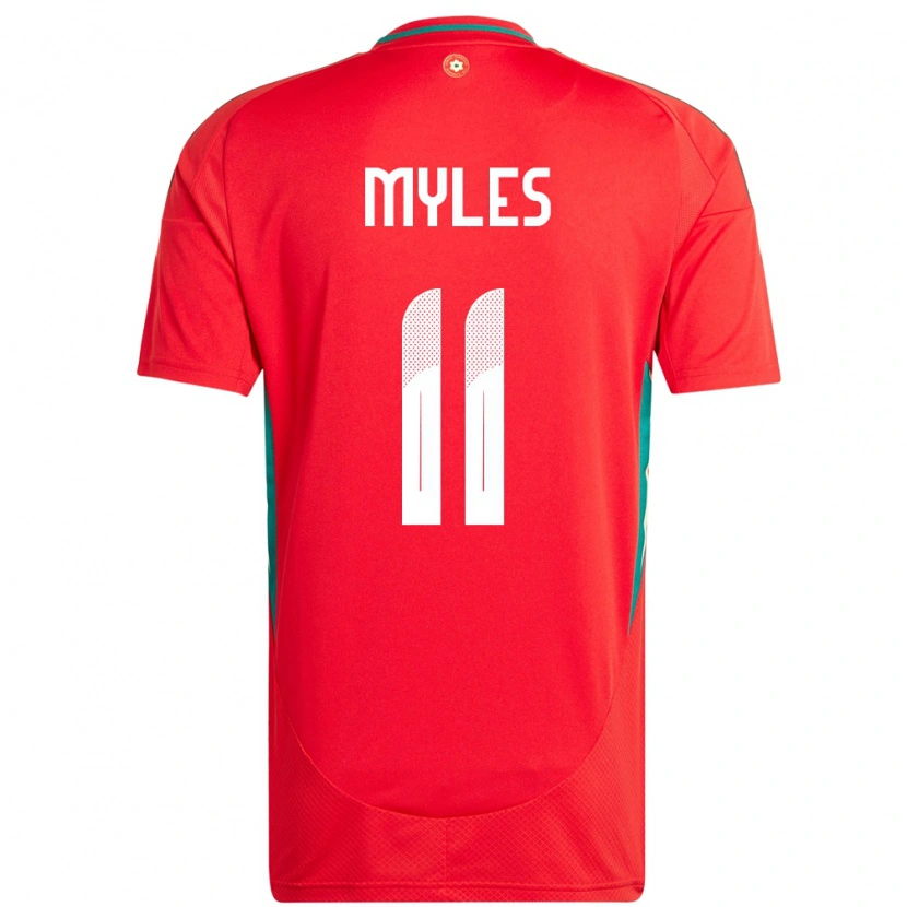 Danxen Hombre Camiseta Gales Elliot Myles #11 Rojo 1ª Equipación 24-26 La Camisa México