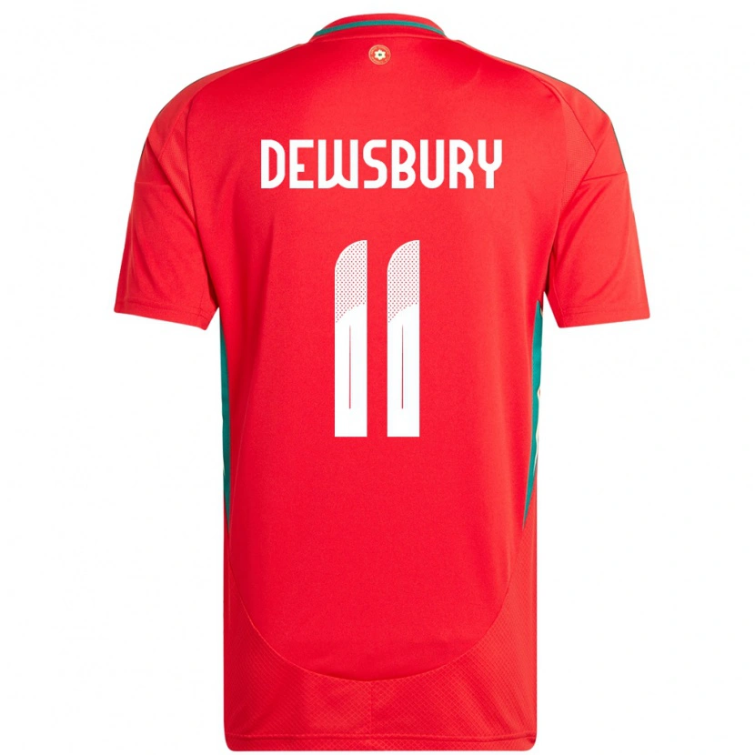 Danxen Hombre Camiseta Gales Ollie Dewsbury #11 Rojo 1ª Equipación 24-26 La Camisa México