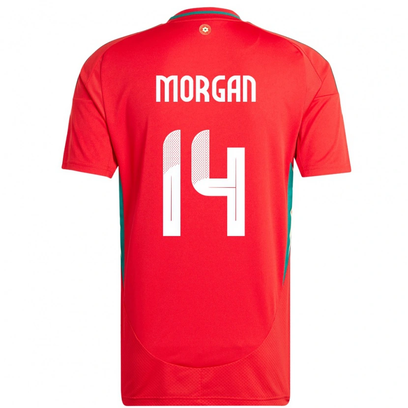 Danxen Hombre Camiseta Gales George Morgan #14 Rojo 1ª Equipación 24-26 La Camisa México