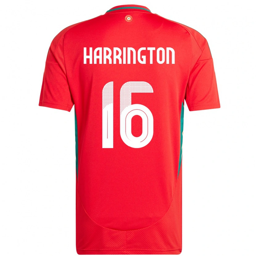 Danxen Hombre Camiseta Gales Ryan Harrington #16 Rojo 1ª Equipación 24-26 La Camisa México